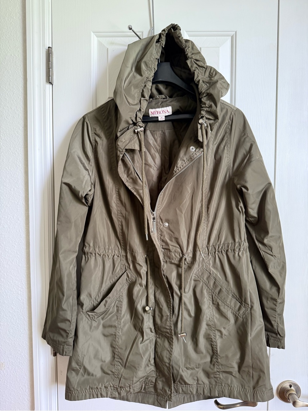 Merona Olive Green Hooded Anorak Jacket